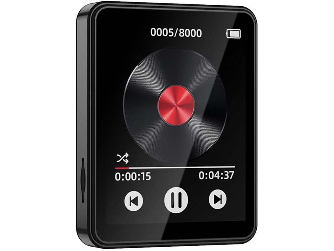 Reprodutor De Mp3 Bluetooth Com Tela Sensível Ao Toque 2,4 Polegadas,