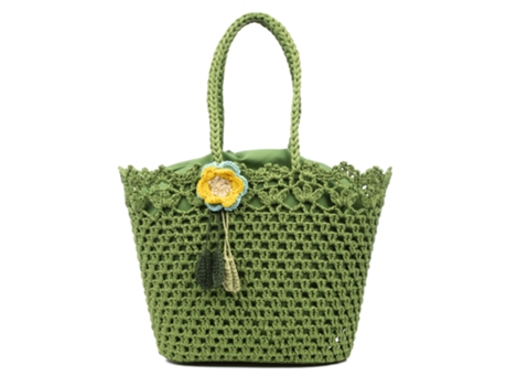 Saco De Ombro De Mulher Iria Quintana Zeccone Fabricada Borla Verde (30)