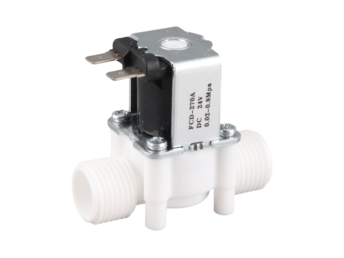Válvula Solenóide Elétrica Plástica G1/2 Nc 24v Dc Da Laxiscreed Para Automação E Controle