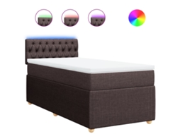 Box Spring Bed, Box Spring Beds Vidaxl Marrom Tecido (100 X 200 Cm)