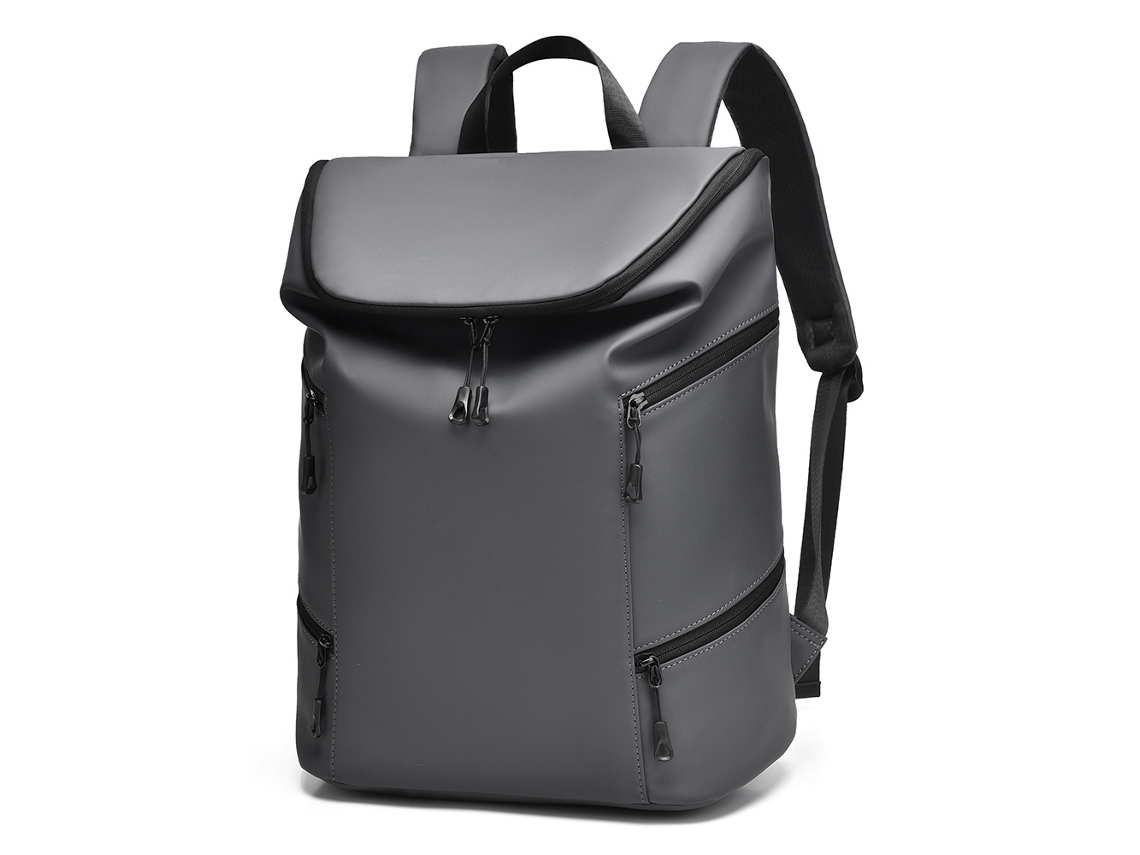 Mochila de Rolltop HENTEN HOME Impermeável para Portátil 15.6" Cinza