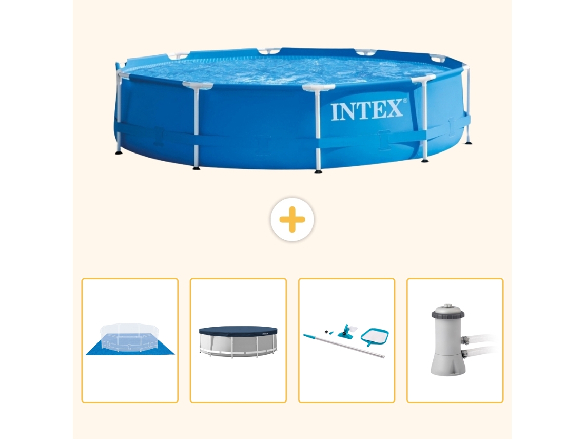 Intex Piscina Com Estrutura Redonda - 366x76 Cm - 5-peças S51