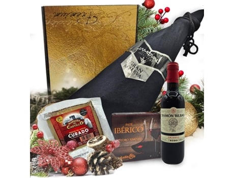 Cabaz Gourmet De Natal 2025 Com Presunto Gran Reserva Seleção Vinho Ramón Bilbao Queijo Curado De Ovelha Paté Ao Px Iami (xxl)