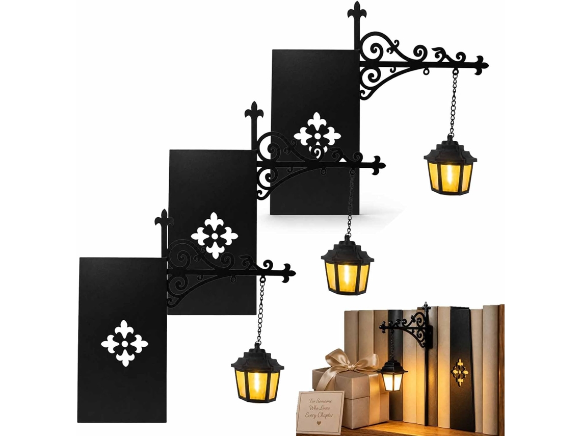 Luminária De Estante Decorativa Em Formato Lanterna, Mini Com Suporte