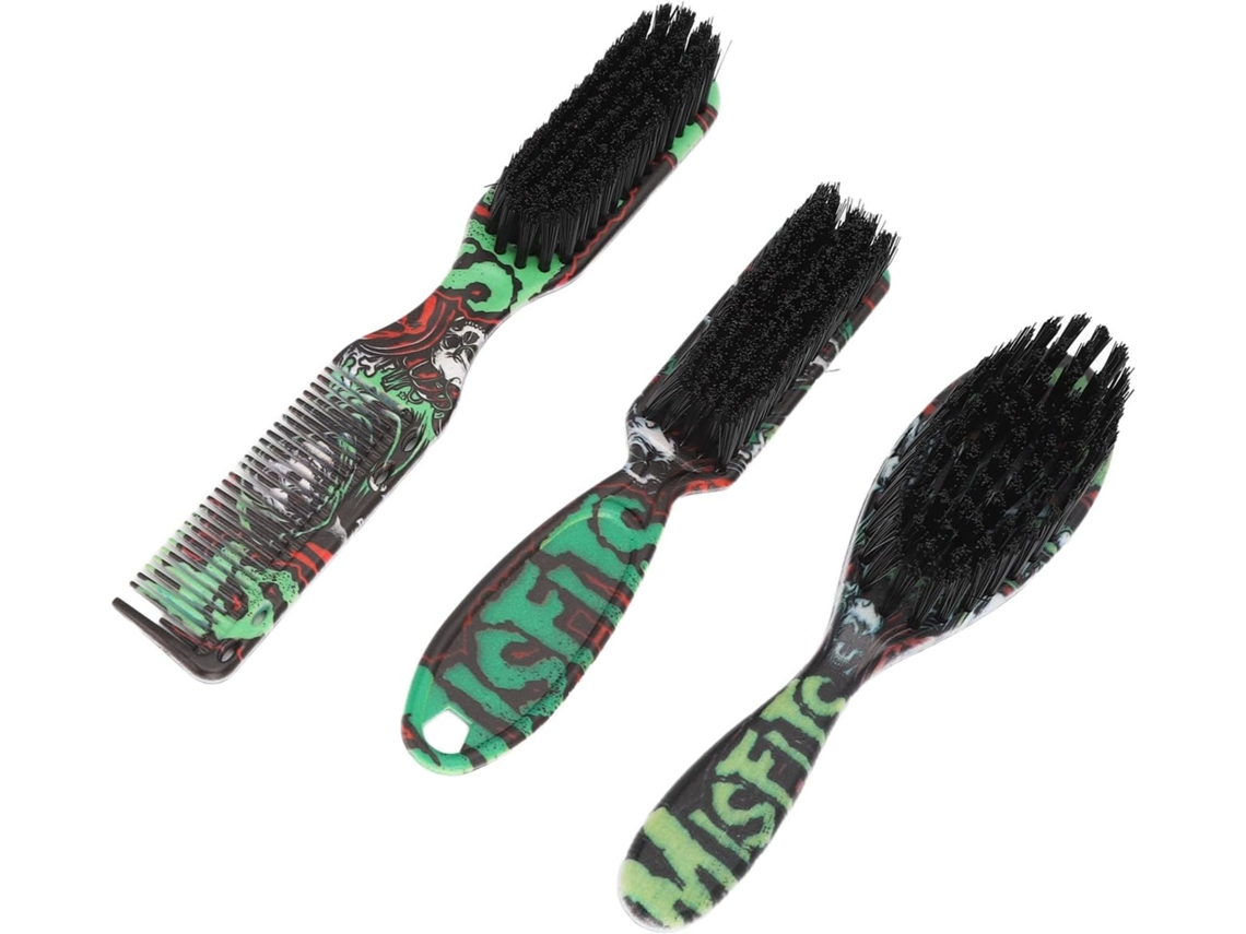 Conjunto De Escova Para Barba Profissional Emukoep Com 3 Peças, Cabeça Reforçada, Cabo Ergonômico, Escova Fina E