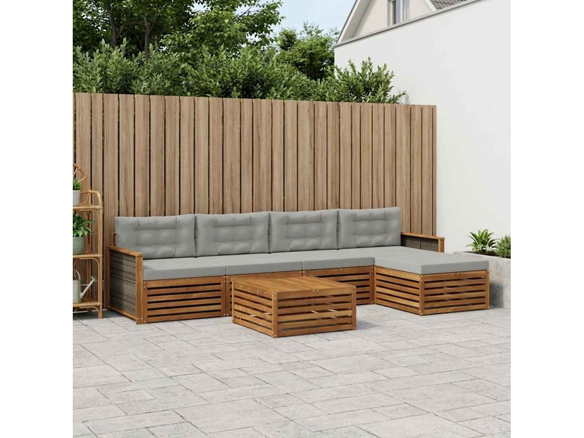 Vidaxl Conjunto De Sofás Para Exterior 6 Unid.