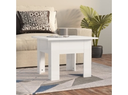 Vidaxl Mesa De Centro 55x55x42 Cm Madeira Processada Branco Brilhante
