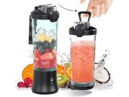 Liquidificador Portátil, Liquidificador Pessoal Para Milkshakes E Smoothies Com 6 Lâminas, Mini Liquidificador De 590 Ml Para Cozinha, Casa E Viagens