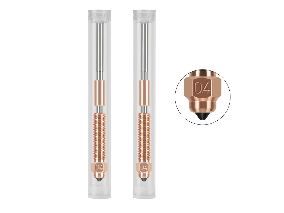 2 Peças De Bico De Cobre E Aço De 0.4mm Para Impressora 3d Creality K1c K1 Max Ender 3 V3 V3 Plus