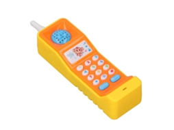 Primerox brinquedo de Celular para Bebê Educativo Musical com Luz Simulação Retro para Meninos Meninas Amarelo
