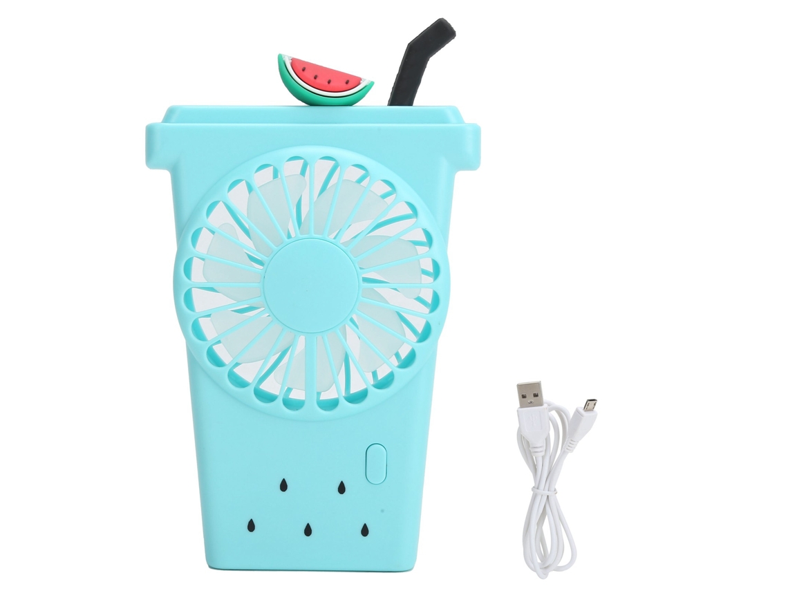 Ventilador portátil (recarregável via USB, 3 velocidades)