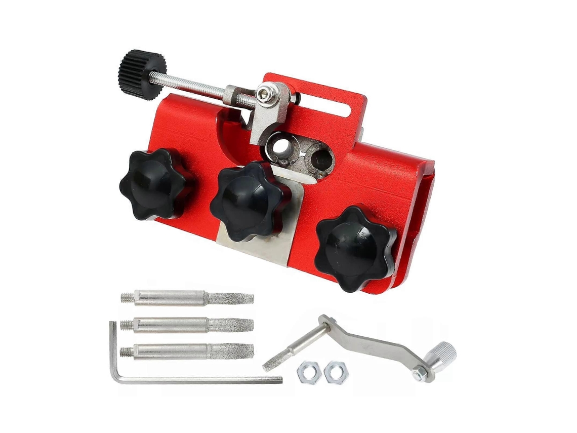 Kit De Afiado Para Motosserras Com 3 Cabeçotes De Afiado - Afiador De Corrente Manual Portátil De Alta Qualidade