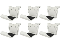 Conjunto De 6 Ganchos Parede Em Abs Para Headsets Jogos Ps5 E Controles Xbox Branco