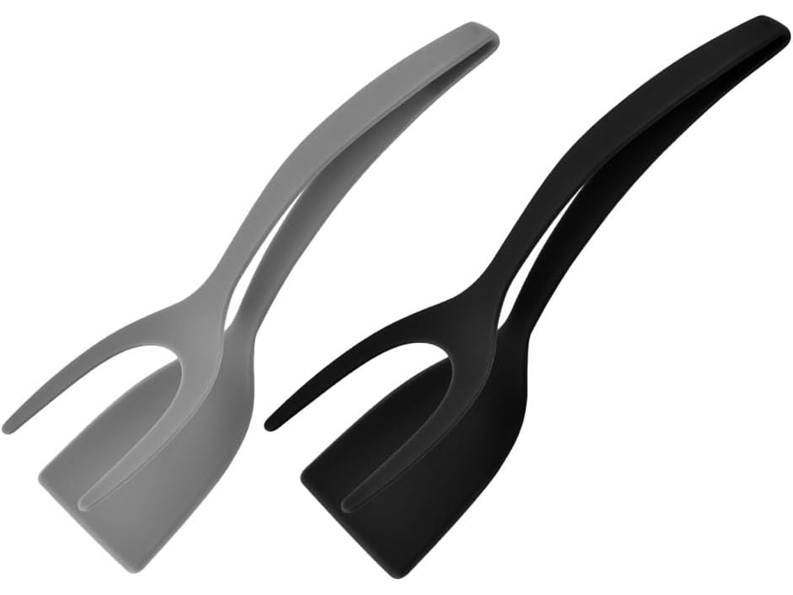 Pinça Para Churrasco Galpada De 2 Peças Em Nylon Resistente Ao Calor, Multifuncional Para Virar Bifes E Ovos Fritos