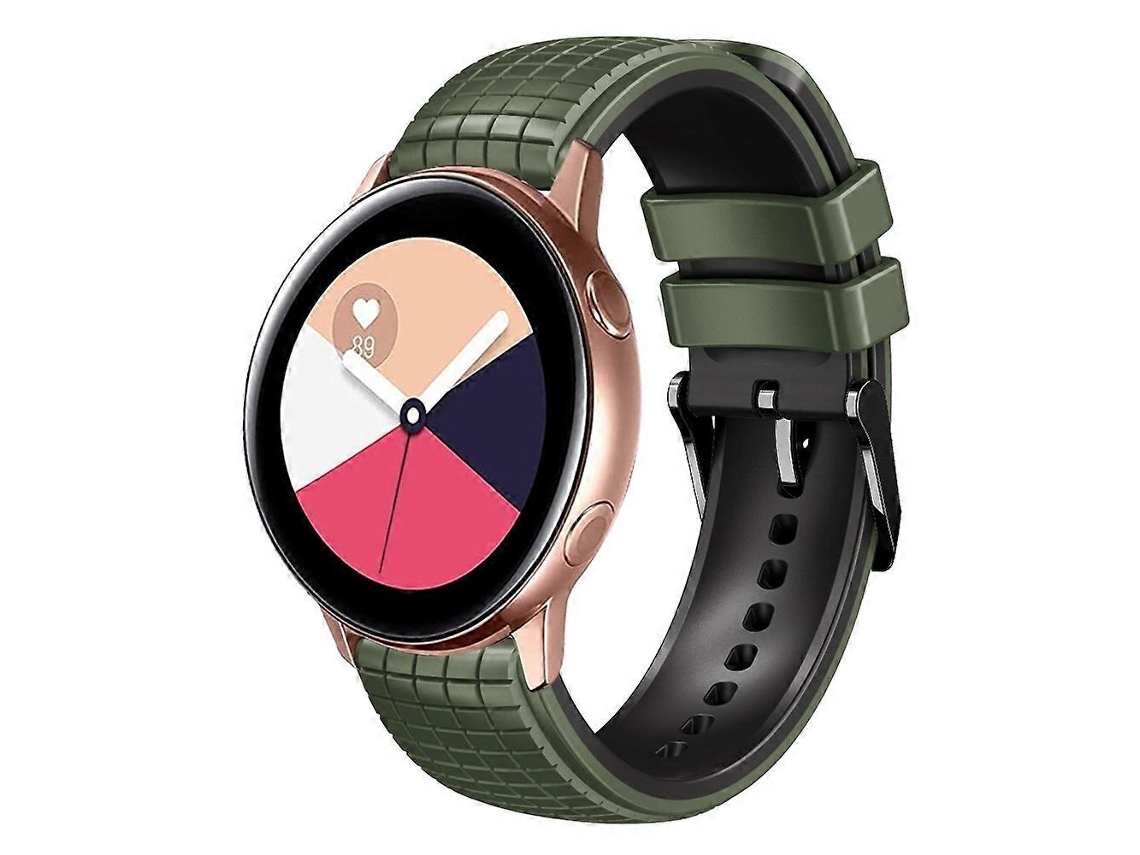 Pulseira De Silicone Bicolor Com Malha De 20 Mm