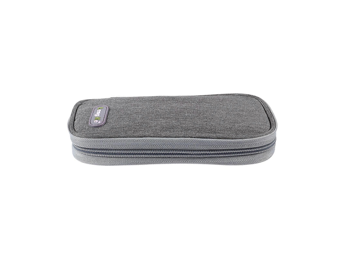 Bolsa Portátil para Enfriar Insulina com 2 Pacotes de Gelo Caixa de Enfriamento para Medicamentos 21x10cm Gris