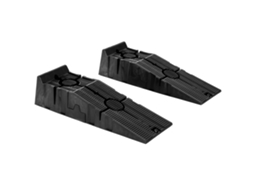 Conjunto De 2 Rampas Para Carro Em Plástico Portáteis Carga Até 2,5 Toneladas 91x30x21 Cm, Preto