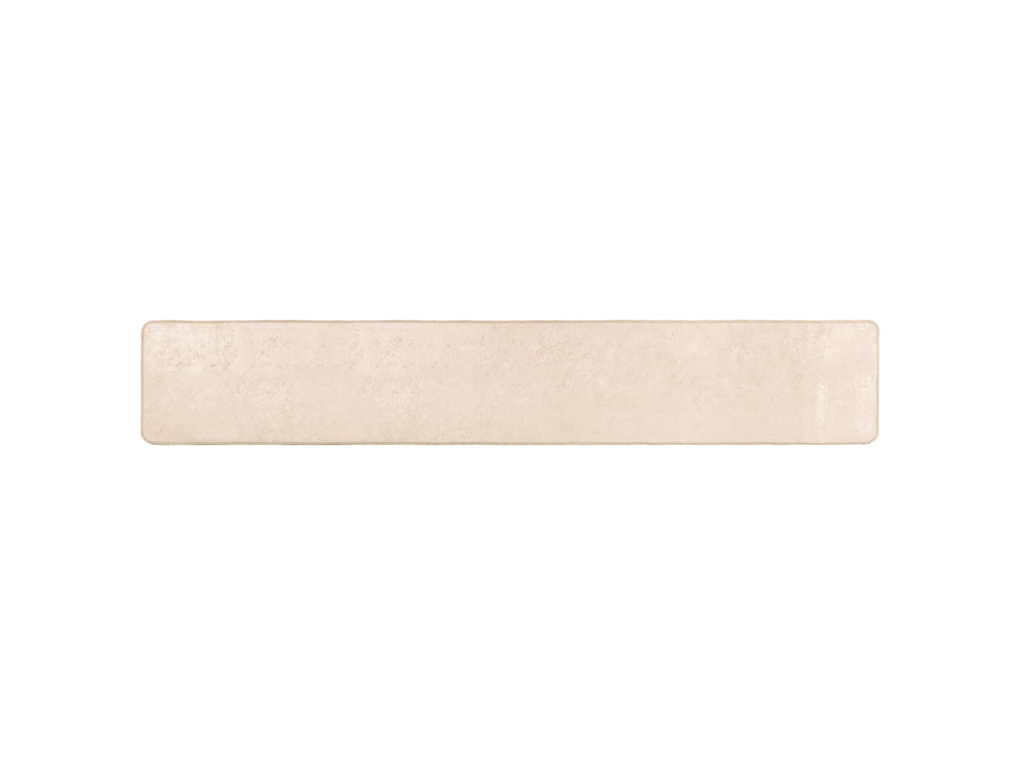 Conjunto 1 Tapete Runner Vidaxl Creme Poliéster (50 X 250 Cm)