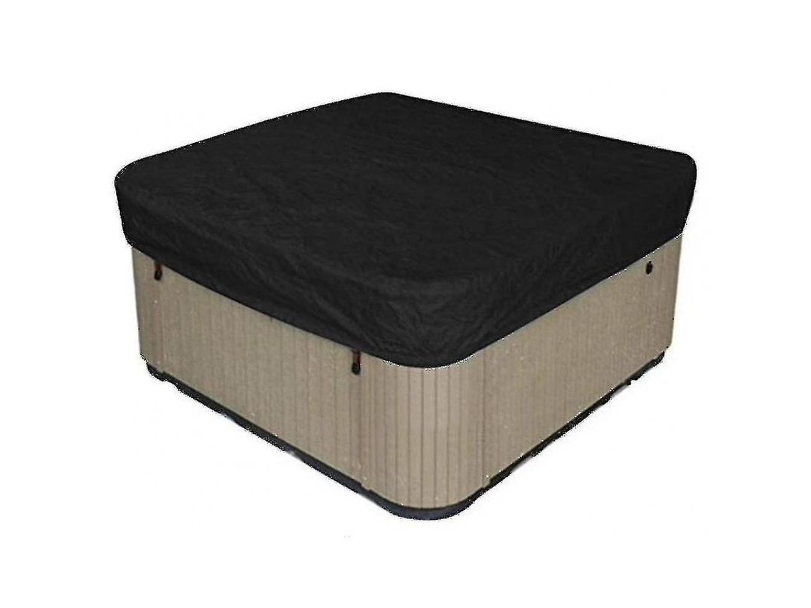 Capa para Banheira de Hidromassagem Externa Resistente Ao Clima 210d Oxford Têxtil Praticável e Durável Preto