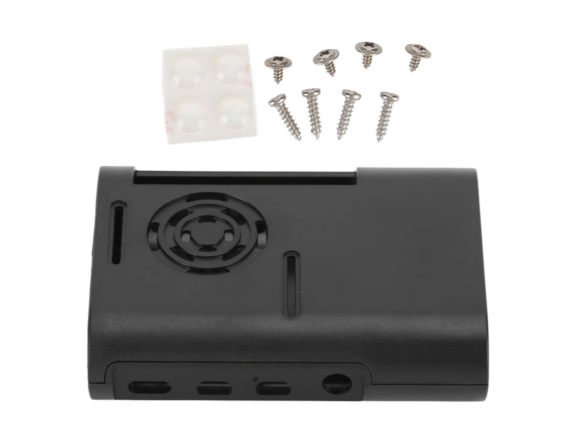 Carcaca de Dissipacao de Calor Abs para Raspberry Pi 4 Modelo B Preto