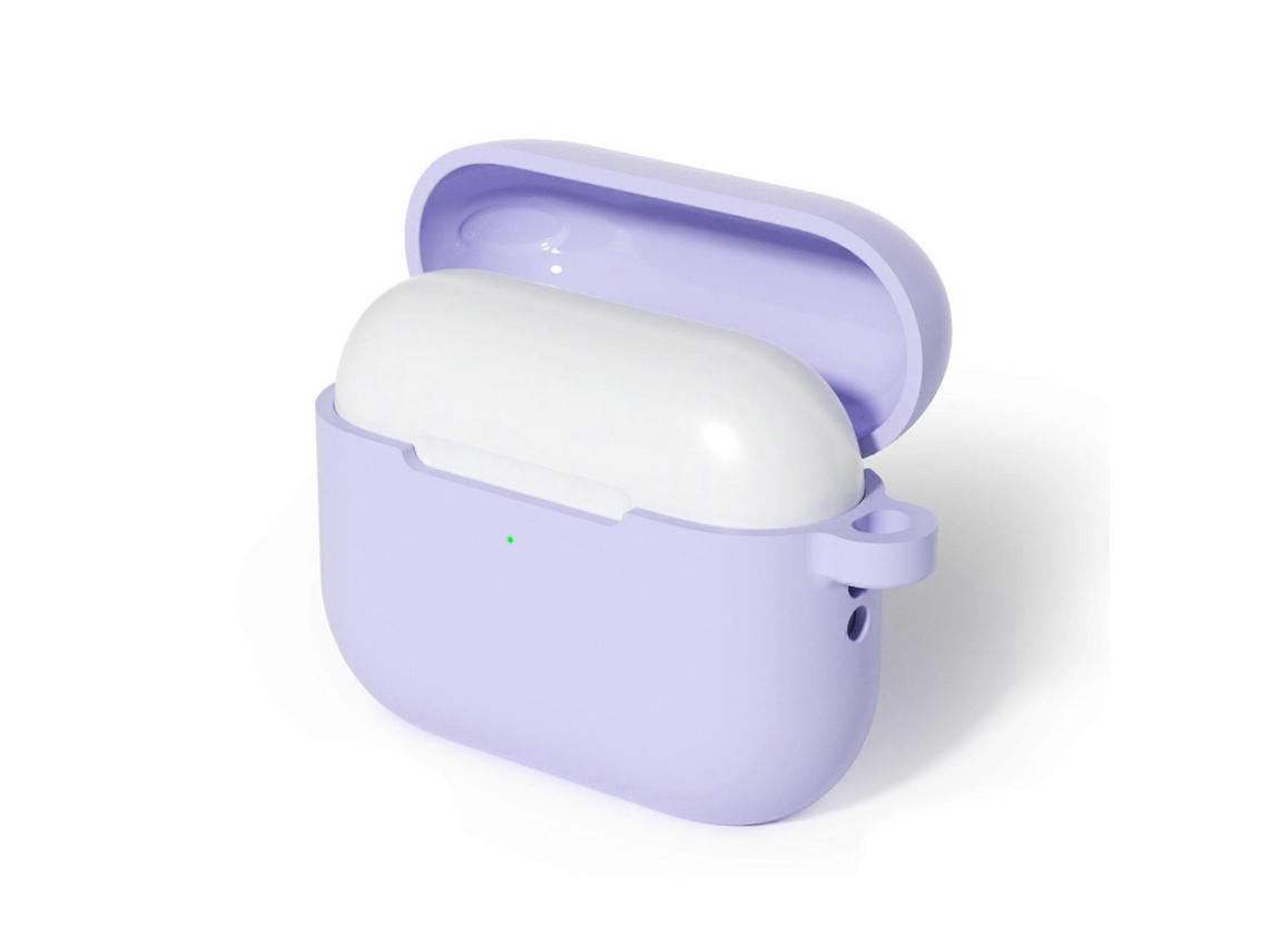 Capa Protetora De Silicone Líquido De Cor Sólida Com Base Plana Para Fones De Ouvido Airpods Pro 3