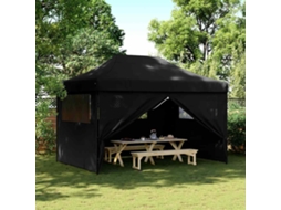 Vidaxl Tenda P/ Festas Pop-up Dobrável Com 4 Paredes Laterais Preto