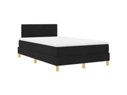 Cama Box Spring com Colchão Preto e Tecido MAISON EXCLUSIVE (120x200 cm)
