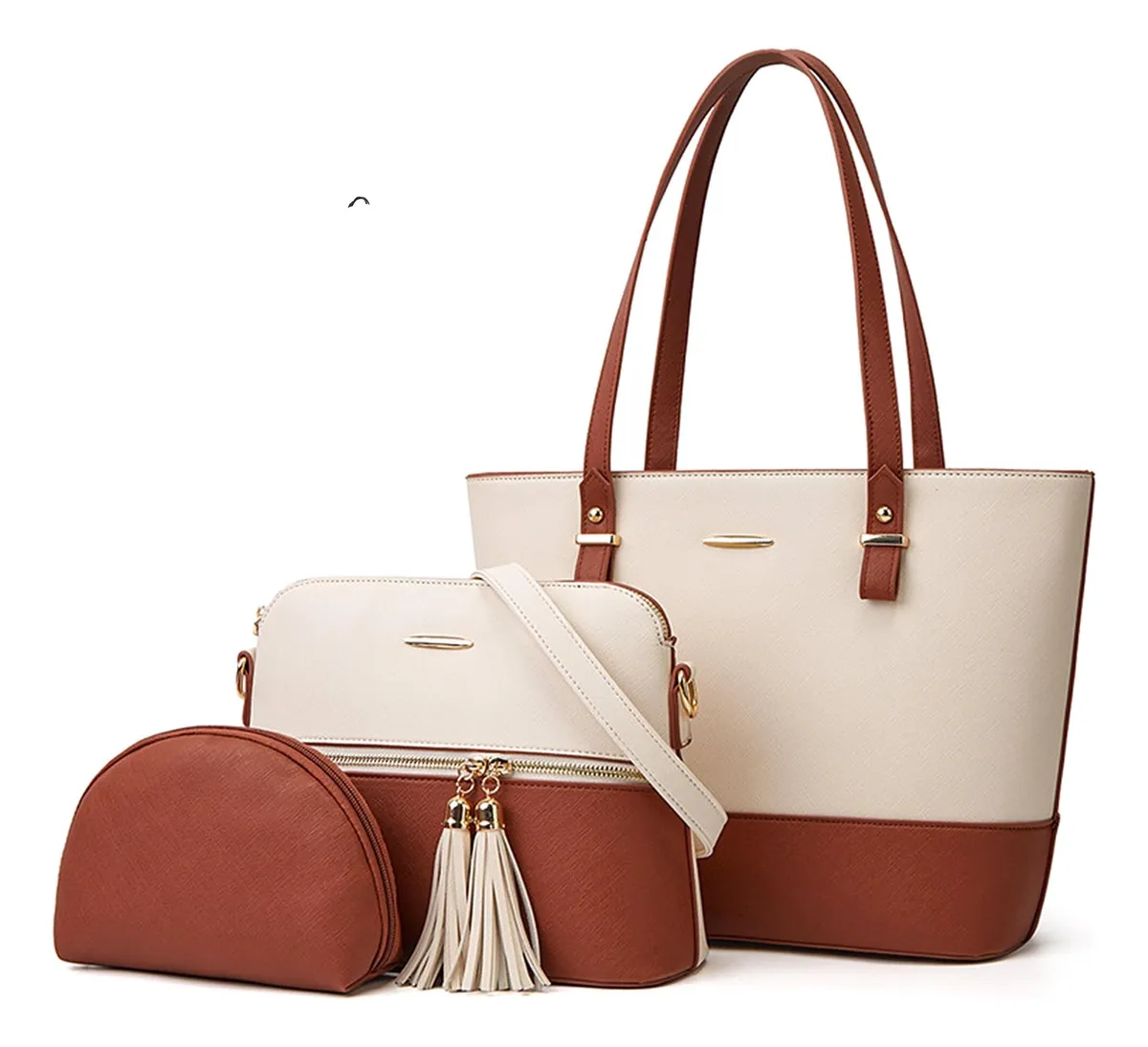 Bolsas Femininas, Conjunto De 3 Peças, Bolsa De Couro Puvayotoy
