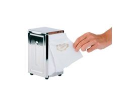 Porta Guardanapo De Aço Inox Cinza 12 X 9,5 Cm Aps