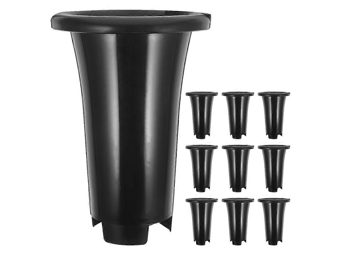 Conjunto De 10 Vasos De Orquídea Grandes Em Pp Com Drenagem Elevada