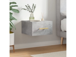 Vidaxl Mesa Cabeceira Montagem Na Parede 35x35x20 Cm Cinzento Cimento
