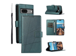Capa De Celular Com Textura De Couro Pu E Linhas Em Relevo