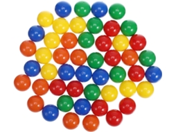 Conjunto De 50 Bolas De Plástico De 3 Cm Com Abertura Para Sorteios.