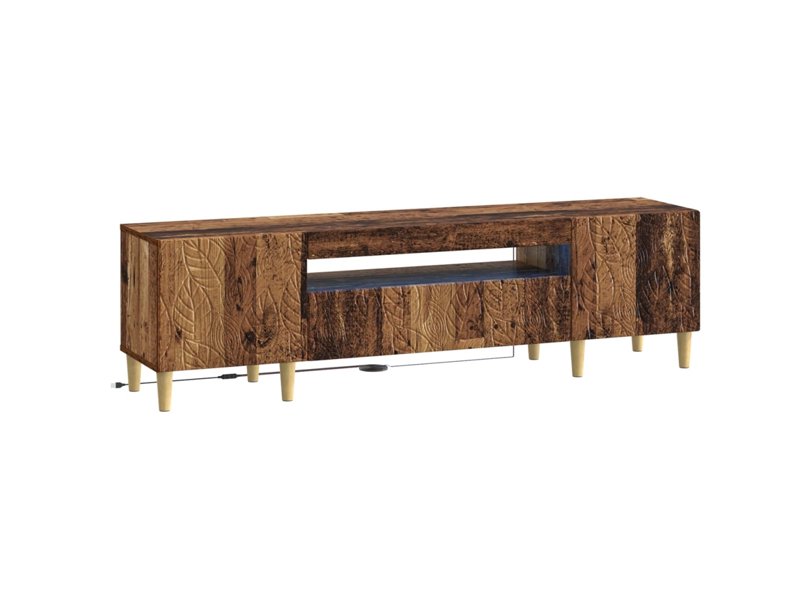 Vidaxl Gabinete De Tv Led Madeira Antiga Derivados De Madeira