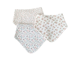 Lençol Triangular de Algodão Babador 3 Peças para Meninos e Meninas, Toalha Multiuso para Saliva, Pano para Assaduras, Macio e Respiravel, Lenço Bandana Pa