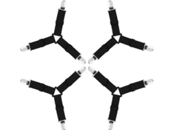 Conjunto De 4 Prendedores De Linho Pretos, 3 Prendedores Tiras De Linho Ajustáveis ​​com Prendedores, Prendedores De Colchão. Aquaforge Aquaforge