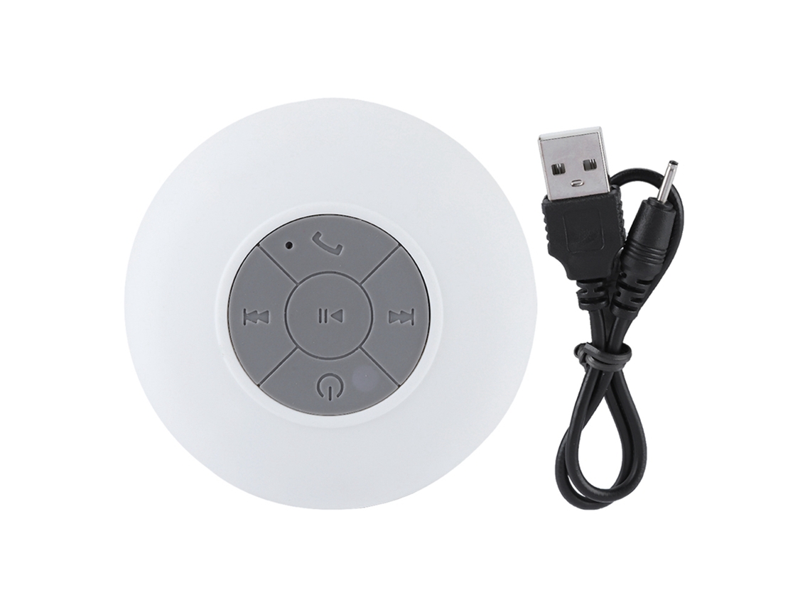 Mini alto-falante Bluetooth portátil e impermeável com ventosa branco com S/MARCA