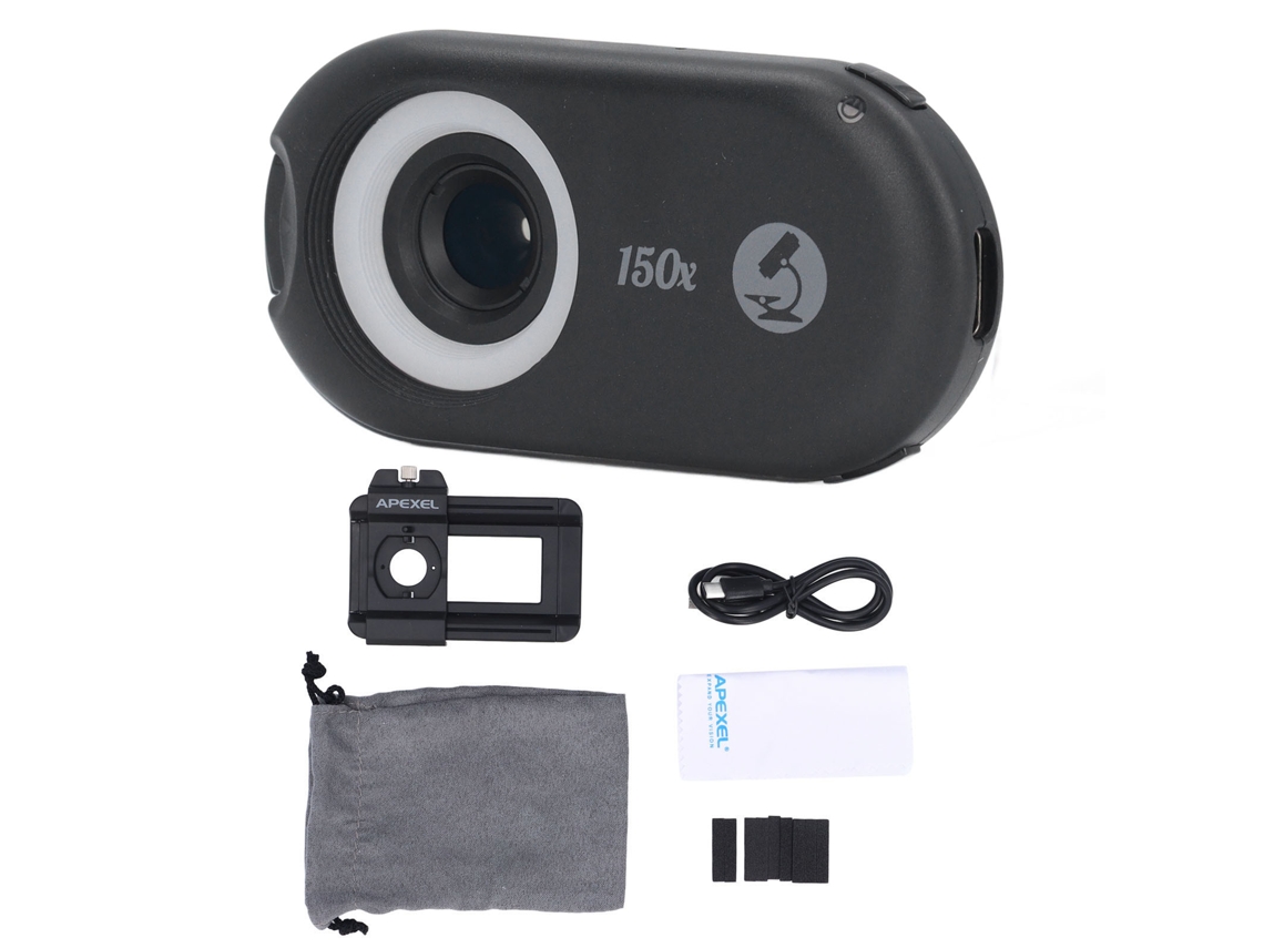 Lente de Microscópio para Celular LAXISCREED com Filtro Cpl e Luz Led