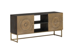 Vidaxl Gabinete Para Tv Com Gaveta Com Porta Latão 105 X 30 X 50 Cm