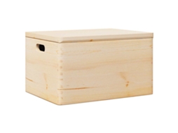 Wooden Box, Wooden Boxes Vidaxl Marrom Madeira De Pinho (40 X 30 X 23 Cm)