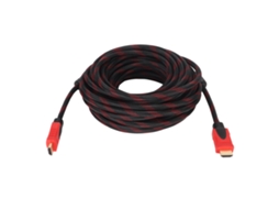 Cabo de Interface Full HD 1080p, 15 m, Preto/Vermelho