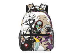 Mochila O Estranho Mundo De Jack A123 Para Escola E Trabalho, Leve E À Prova Dágua, Mochila Estilosa Para Estudantes E Adultos C123 Olysi Shop