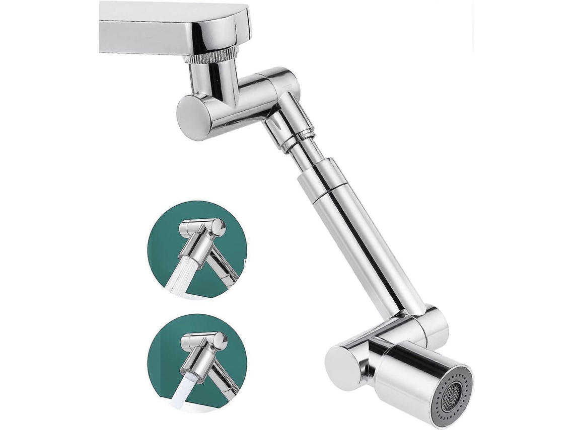 Torneira Extensível Multifuncional Giratória, Com Suporte Universal Para Filtro Anti- Respingos Em Latão Maciço.