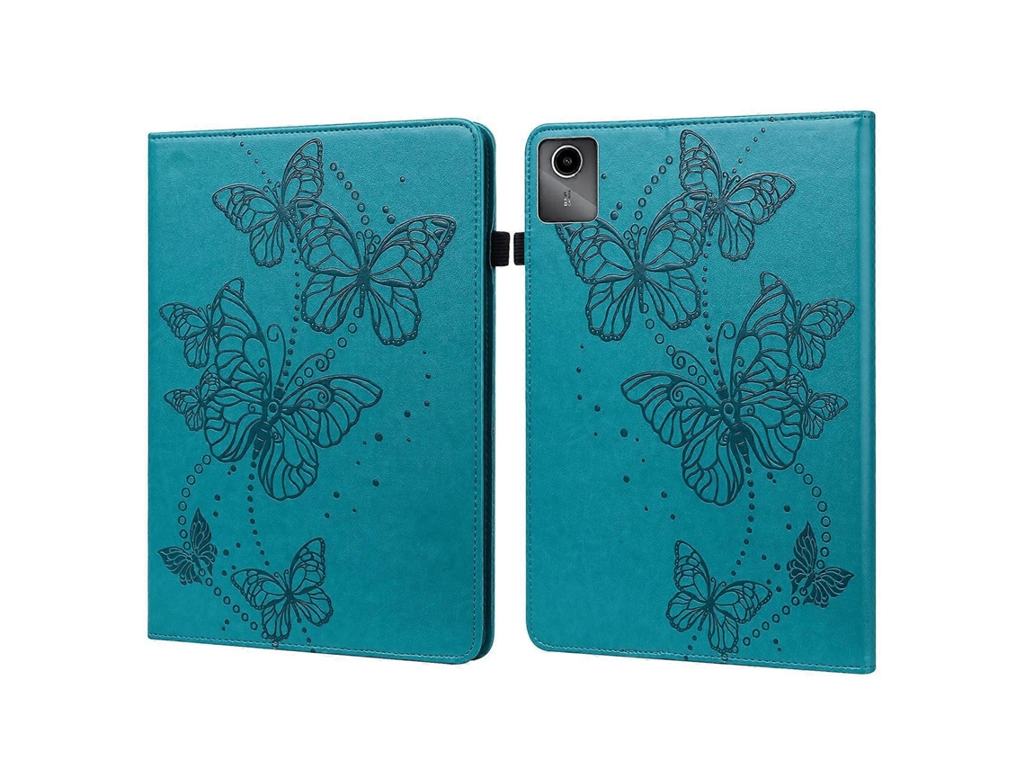 Capa De Couro Com Estampa De Borboleta Em Relevo Para Tablet Lenovo Tab M11 / Xiaoxin Pad 11 2024