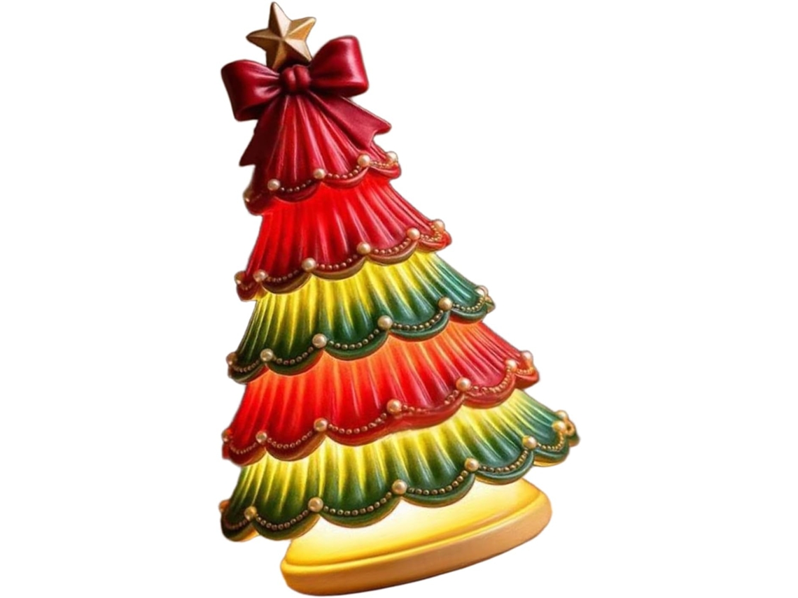 Luminária De Natal Em Resina, Decoração Mesa Sustentável Com