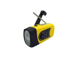 Rádio de Emergência AQUAFORGE com Células Solares, Manivela, Bateria 2000mAh, Portátil, Azul