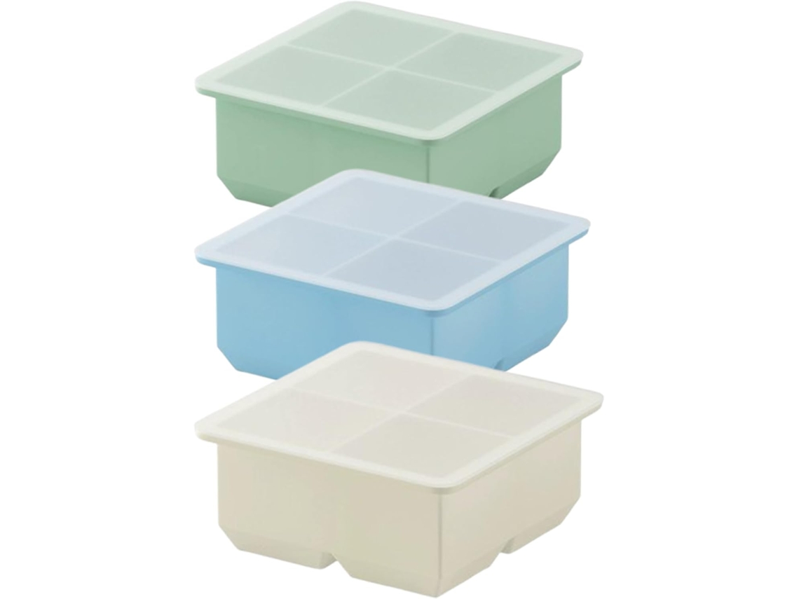 Formas De Gelo Silicone Com Tampa