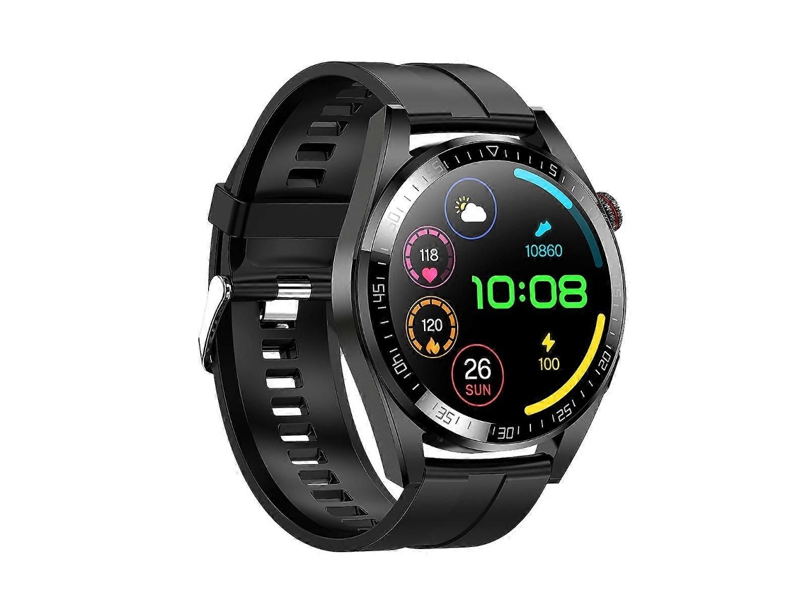 Smartwatch Amoled De 1,43 Polegadas Com Pulseira De Silicone Preta