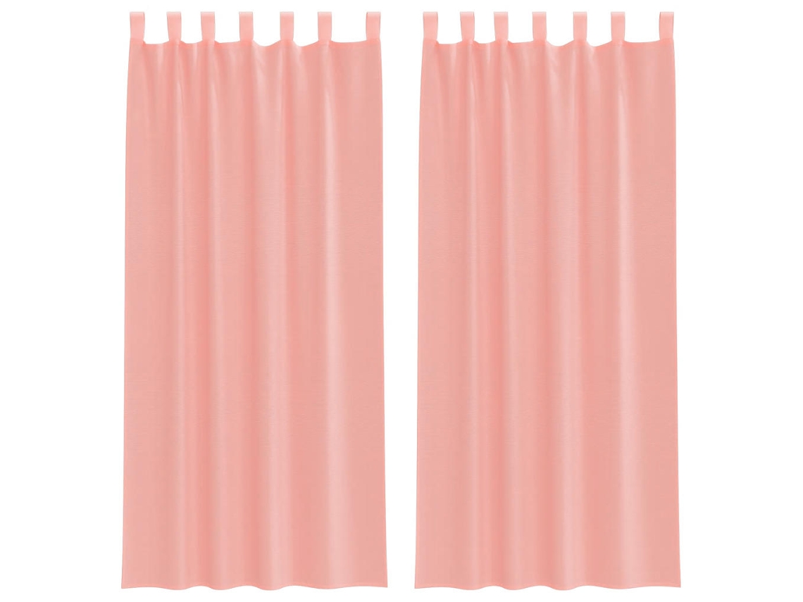Voile Curtain, Voile Curtains Vidaxl Cor-de-rosa Tecido (140 X 245 Cm)