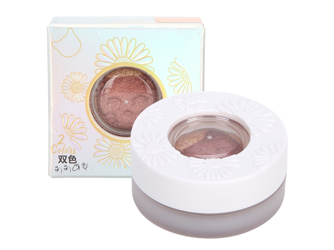 Paleta De Sombras Pigmentadas Com Brilho Em Tomes Marrom Dourado Vermelho Quente